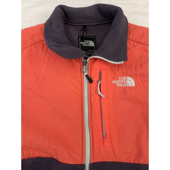 The North Face Women’s Denali Greystone Blue & Miami Orange Jacket Small - Picture 7 of 9